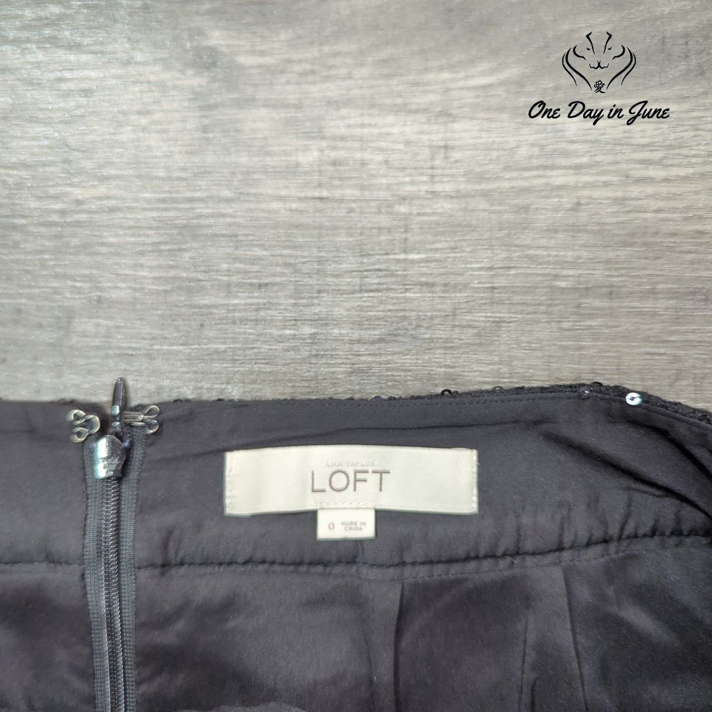 Loft Wool Blend Sequin Detail Mini Skirt Size 0