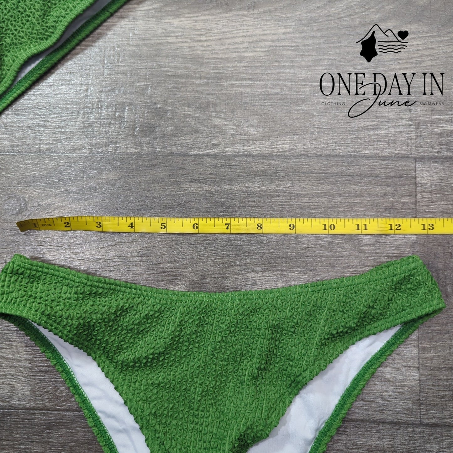 Yimisan Smocked One Shoulder Bikini Swimsuit Size S