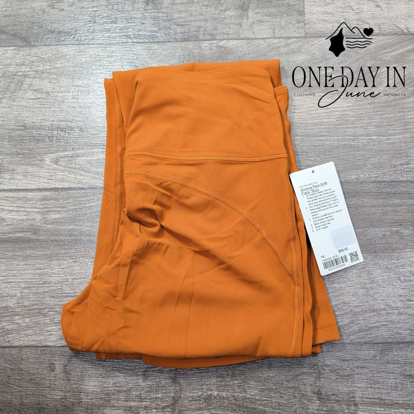 Lululemon Groove Pant SHR Flare Nulu Burnt Caramel NWT Size 14