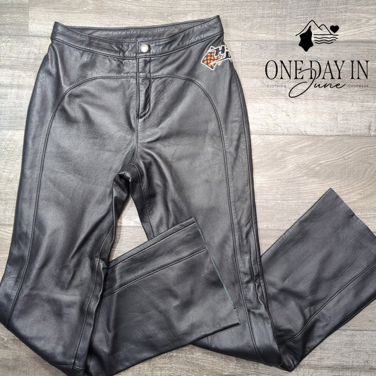 Harley Davidson Genuine Leather Riding Pants Size 6