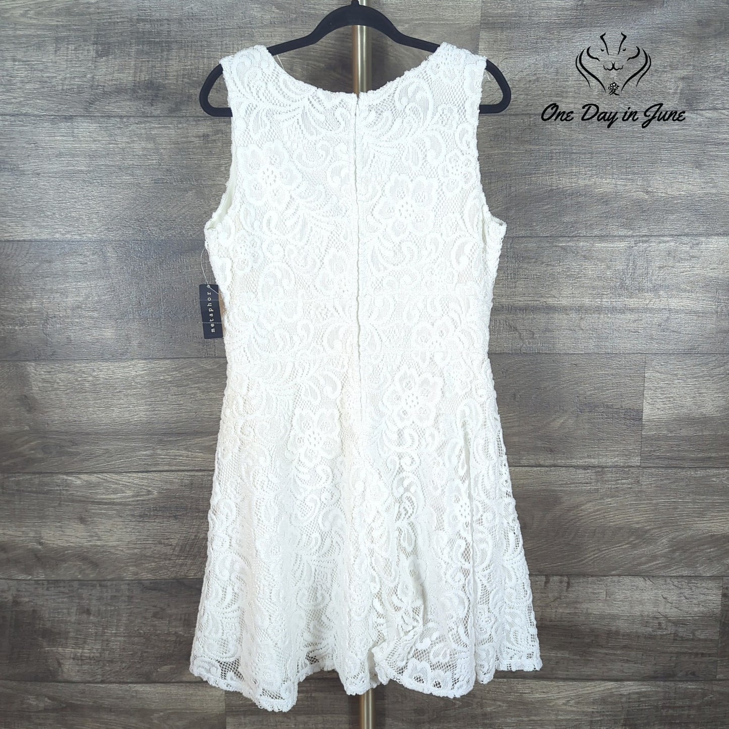 metaphor Sleeveless Lace Layered Mini Dress Size 14