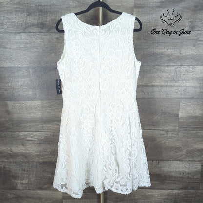 metaphor Sleeveless Lace Layered Mini Dress Size 14