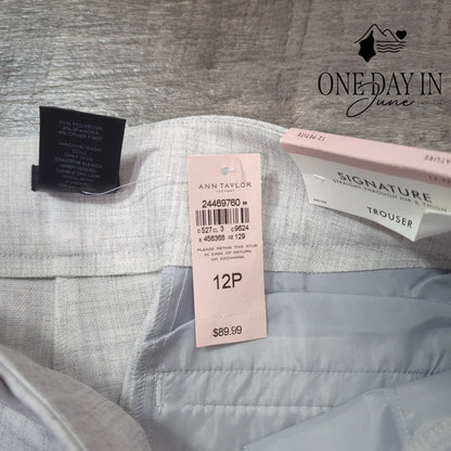 Ann Taylor Petite Signature Straight Trouser Pants Size 12P
