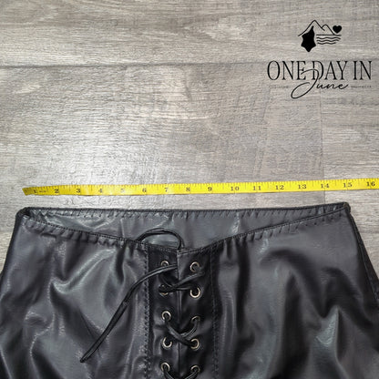 Louise Paris Vintage Lace Up Faux Leather Pants Size 10