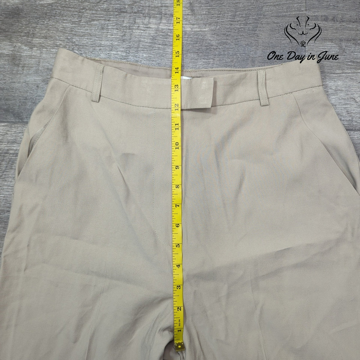 Topshop Straight Leg Tailored Dress Pants Beige Tan Trousers Size 10
