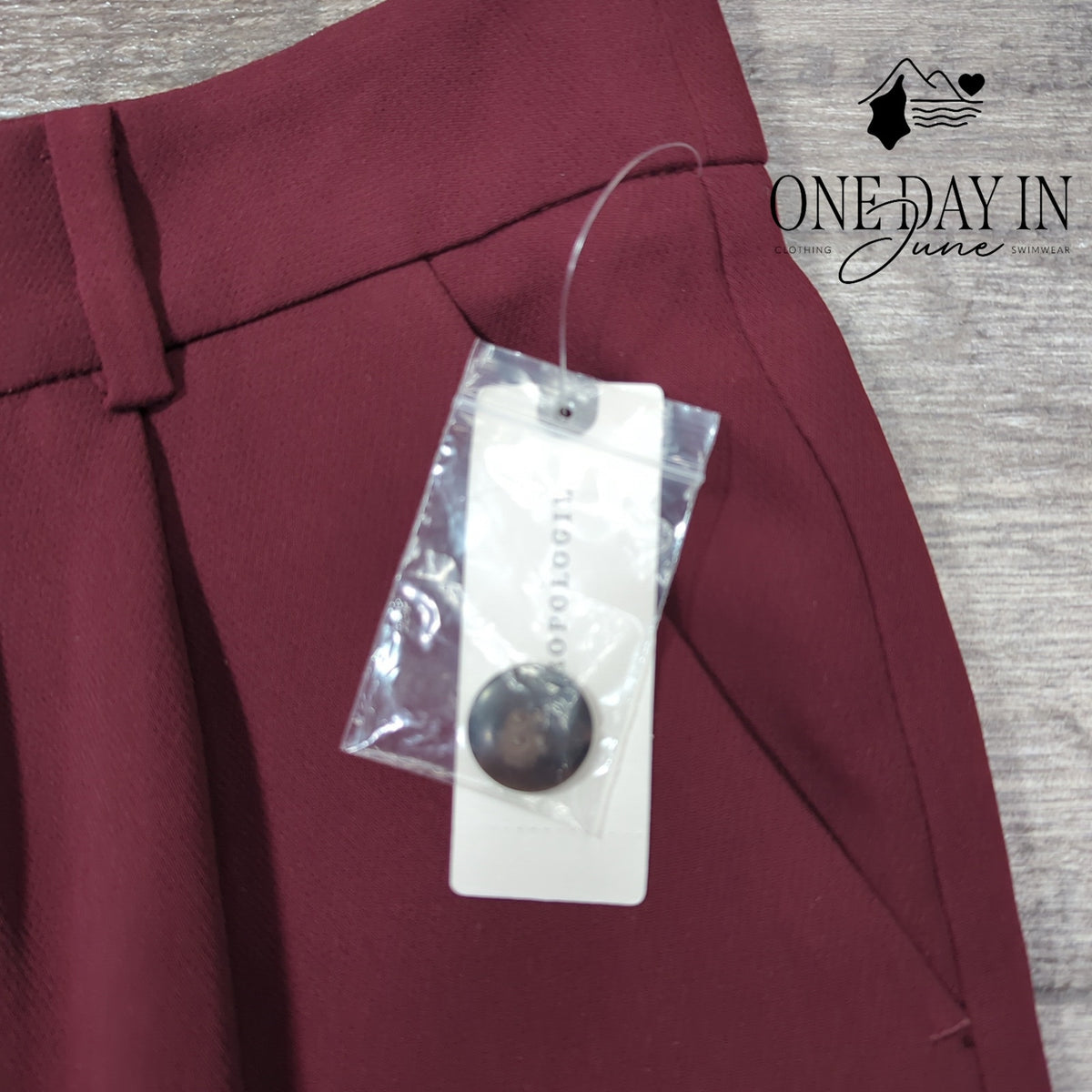 Anthropologie Sasha High Rise Pleated Ankle Pants Burgundy Button Fly NWT Size 0