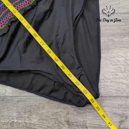 Bar III Smocking Solids Plunging V One Piece Swimsuit Black NWT Size XS
