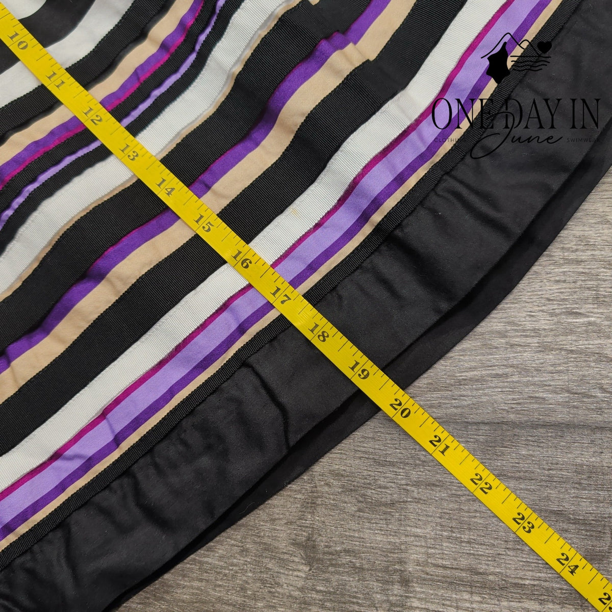 White House Black Market Striped Pleated A-Line Skirt Black White Purple Size 8