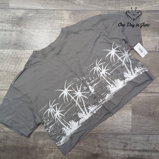 Flirtitude Crop Short Sleeve Tee Shirt Size XL
