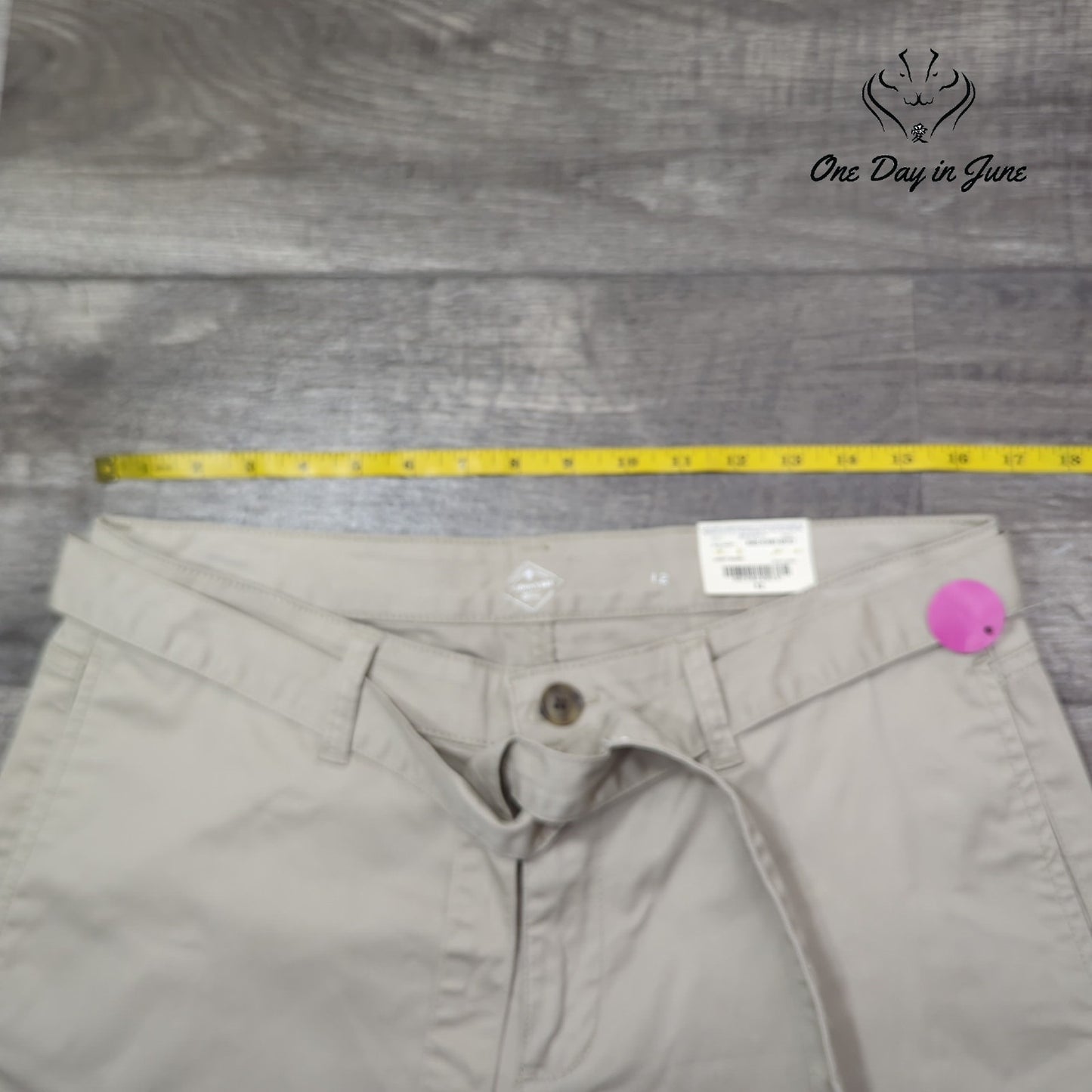 St. John's Bay Mid Rise Light Khaki Pants Size 12