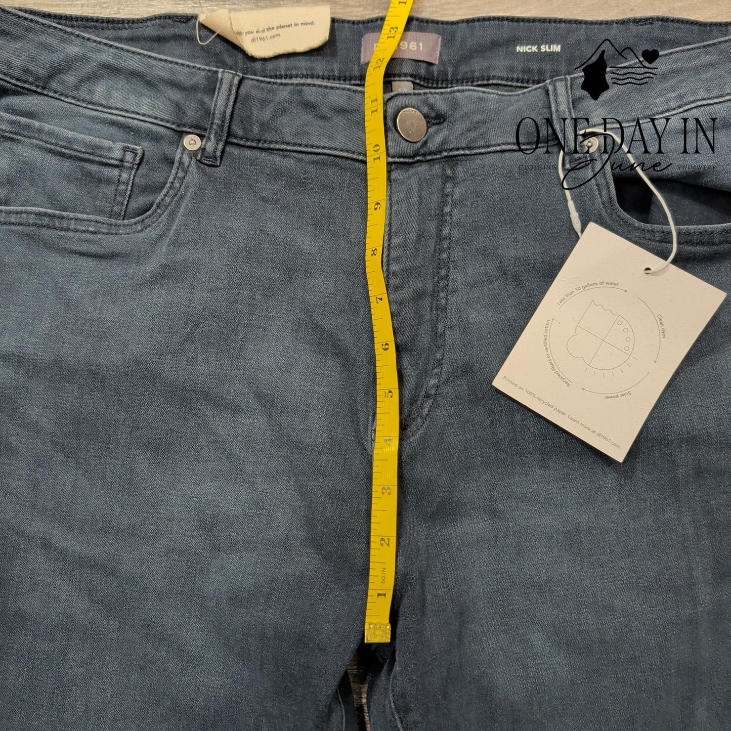 DL1961 Nick Slim Jeans Admiral Dark Wash DL Ultimate Stretch NWT Size 40X34