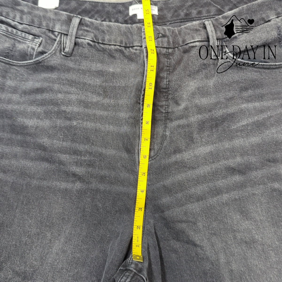 Good American Tuxedo Wide Leg Jeans Black NWT $169 Size 18