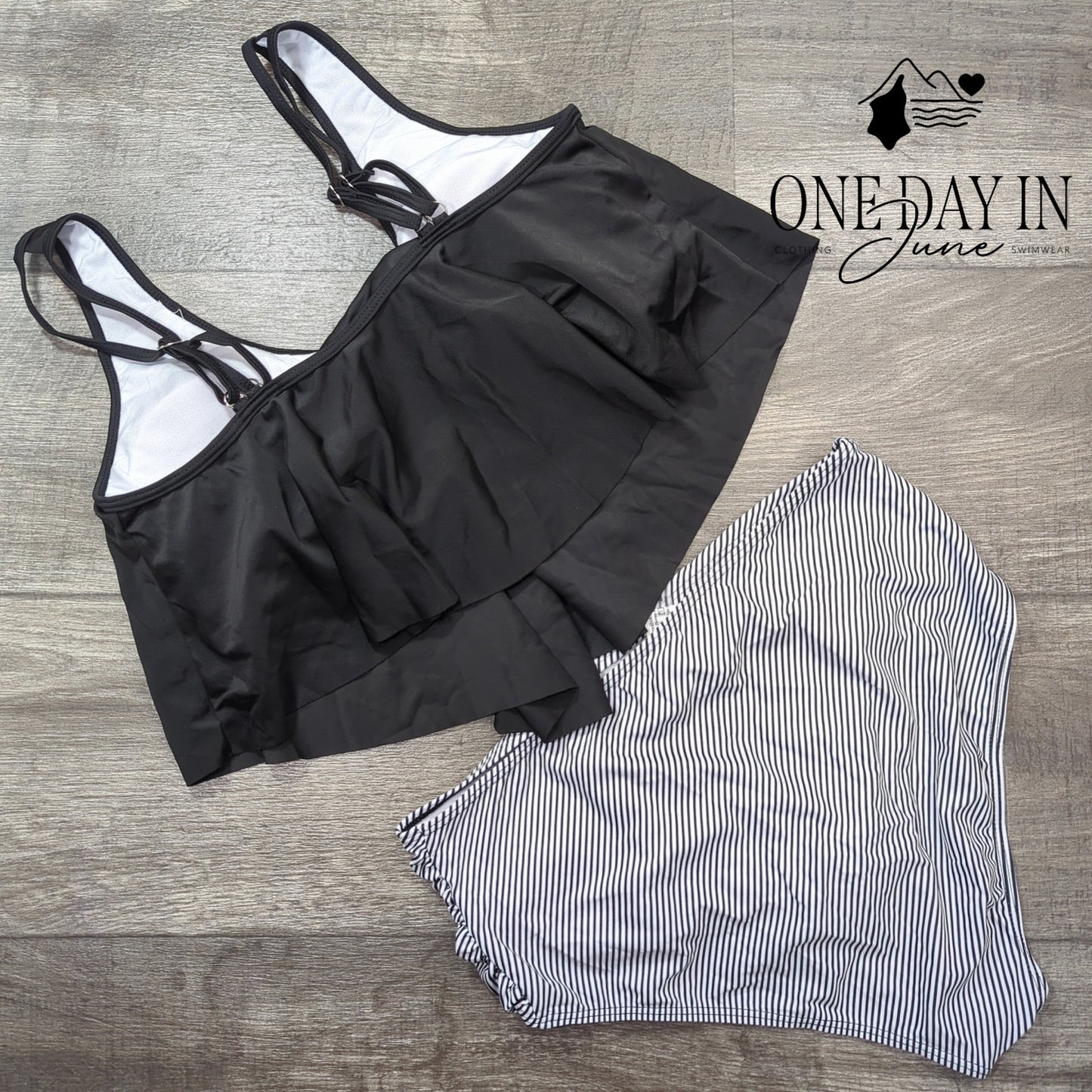 Adisputent High Waist Flounce Bikini Swimsuit Size L