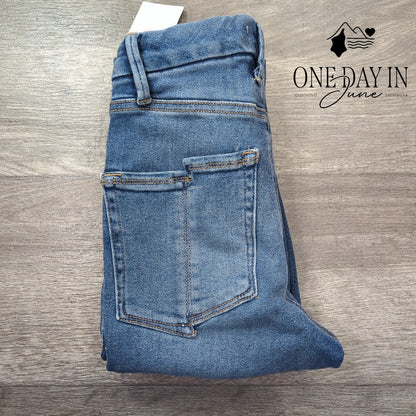 Good American Good Waist Crop High Rise Skinny Jeans Indigo326 NWT Size 2