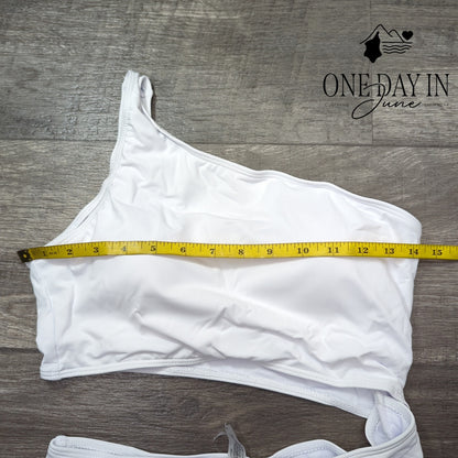 Yonique One Shoulder Cut Out One Piece Swimsuit Size M