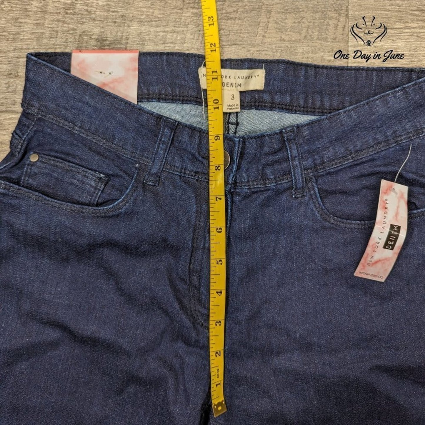 New York Laundry Cropped Jeans Juniors Dark Wash Denim Capri NWT Size 3