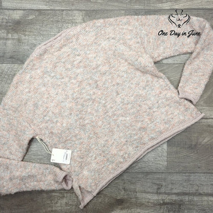 a.n.a Blush Heather Pull over Long Sleeve Sweater Size S