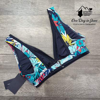 Tommy Hilfiger Floral V Neck Bikini Top Size S