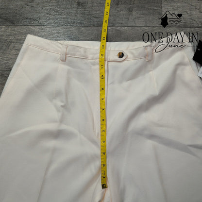 Sag Harbor Softest Touch High Rise Dress Pants Vanilla Cream NWT Size 14