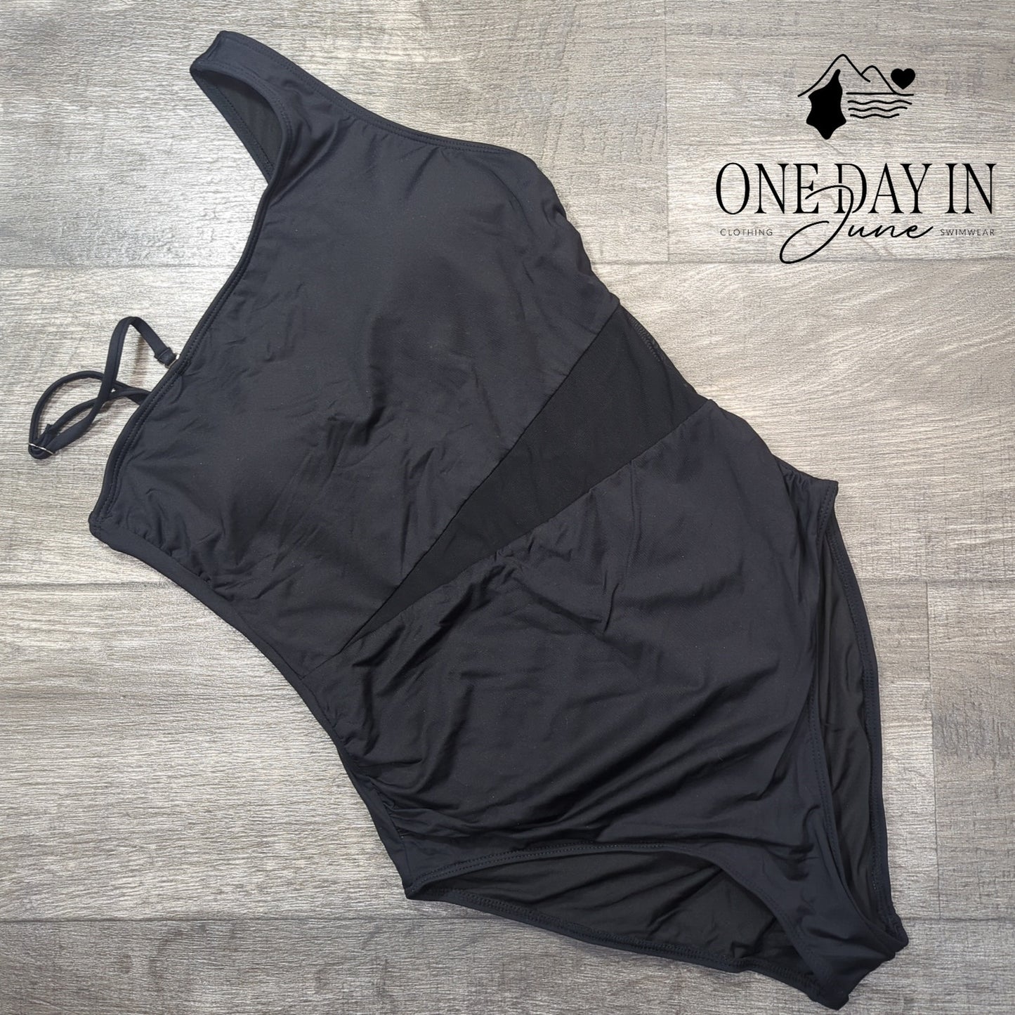 Yonique Mesh Cut Out Piece Swimsuit Size M