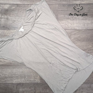 Banana Republic Super Soft Braided Neck Tunic Top Gray Size M Modal Silk Size M