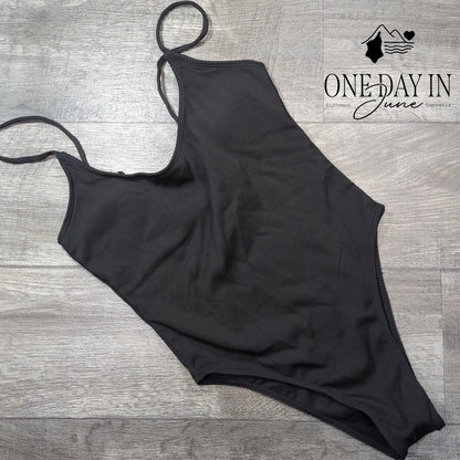 Aleumdr Ribbed One Piece Swimsuit Size L