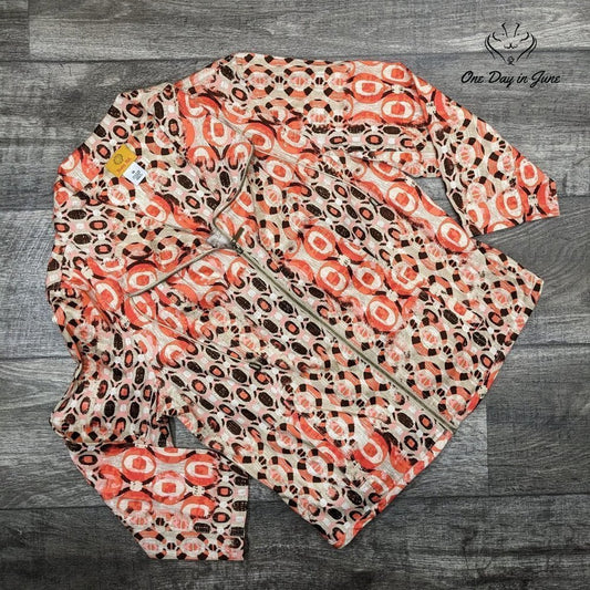 Ruby Rd Abstract Zip Up Jacket Size M