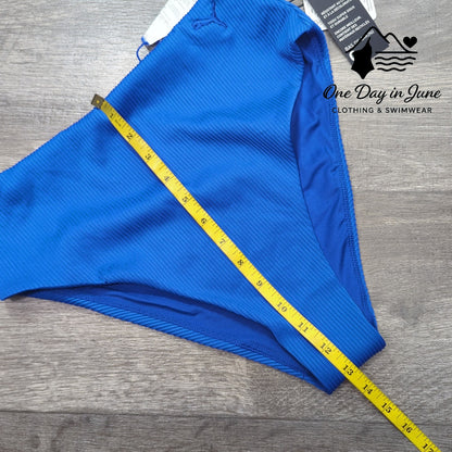 Puma Ribbed High Cut Bikini Bottom Size L