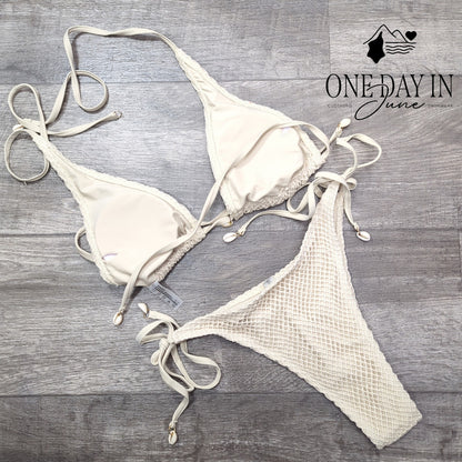 Zaful Tie Back Tie Side Bikini Swimsuit Size S
