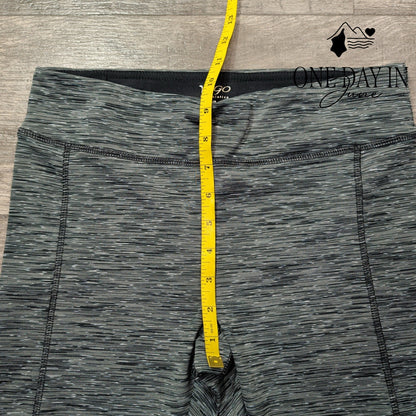 Vogo Athletica Moisture Wicking Space Dye Yoga Leggings Gray Black NWT Size M