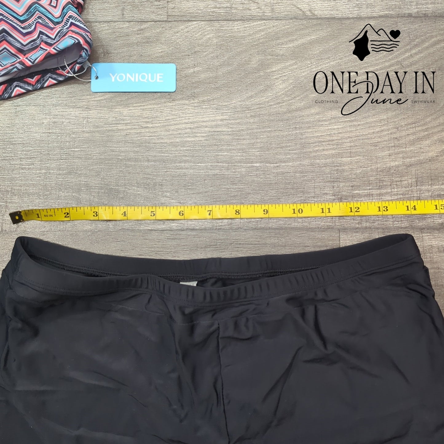 Yonique Boyshort Double Up Tankini Swimsuit Size L