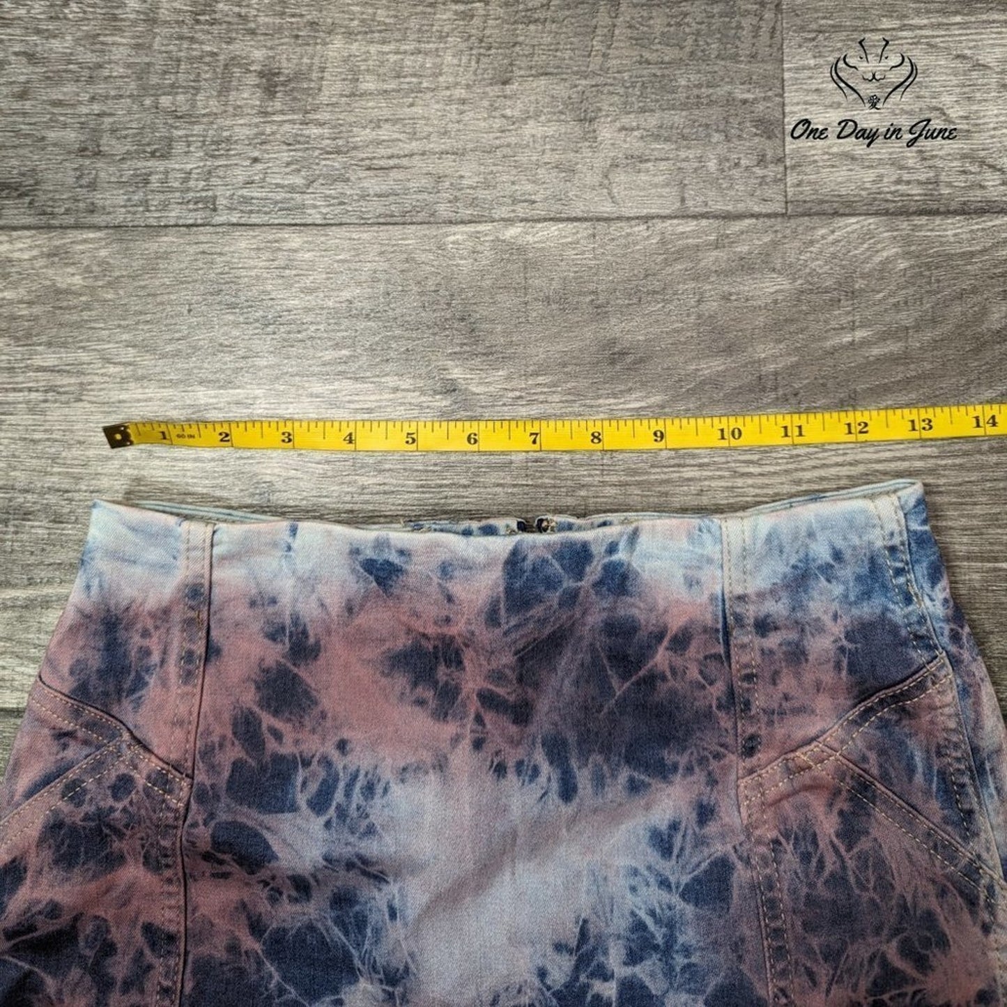 Wild Fable Tie Dye Denim Mini Skirt Size 2