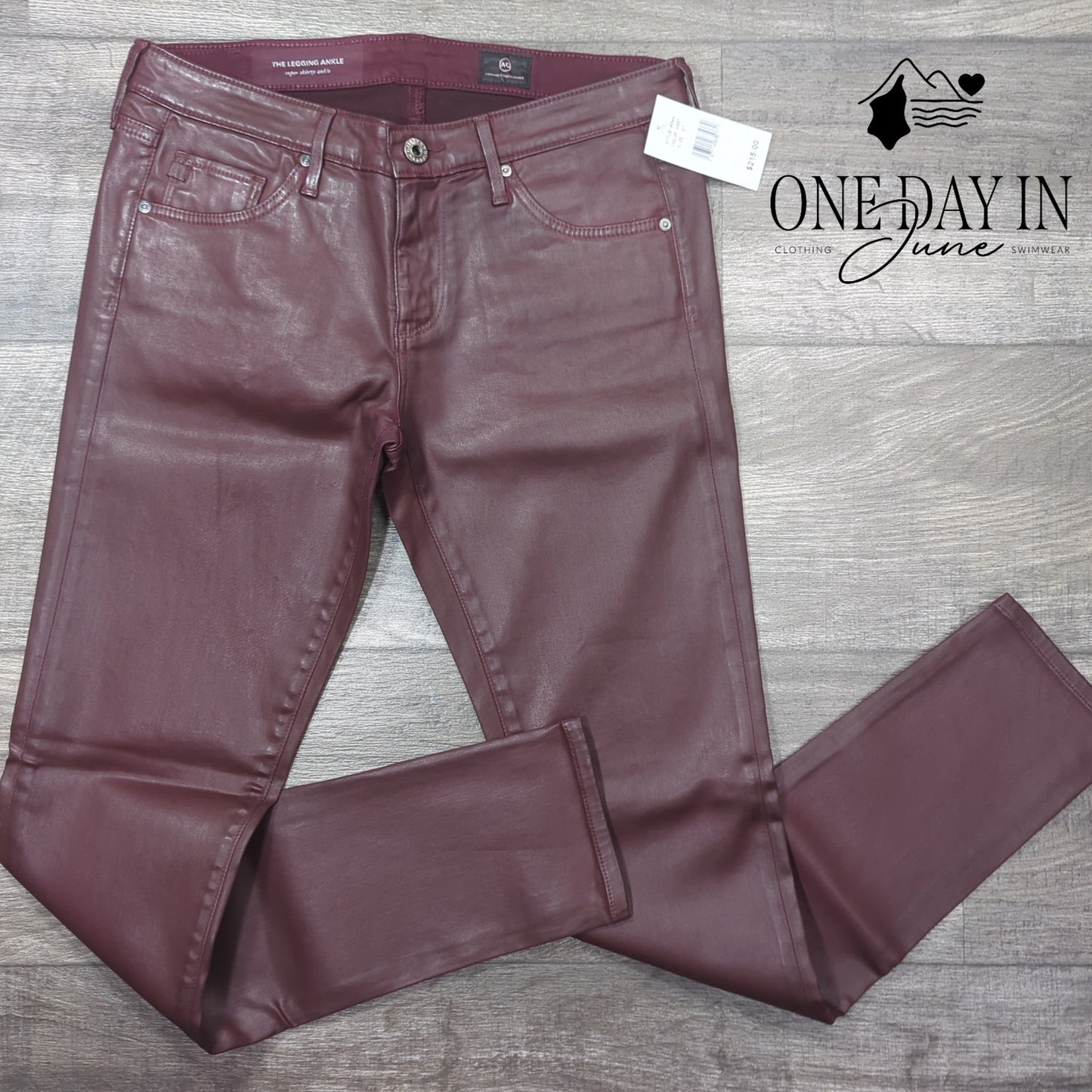 Adriano Goldschmied The Legging Ankle Faux Leather Jeans Size 27 (4)