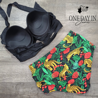 Angerella Halter Molded Cup High Waist Bikini Swimsuit Size XL