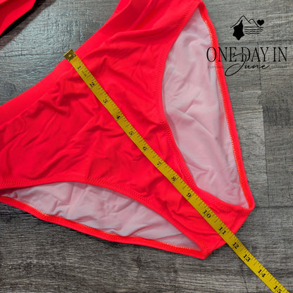 Pink Queen Crop Bikini Swimsuit Size M