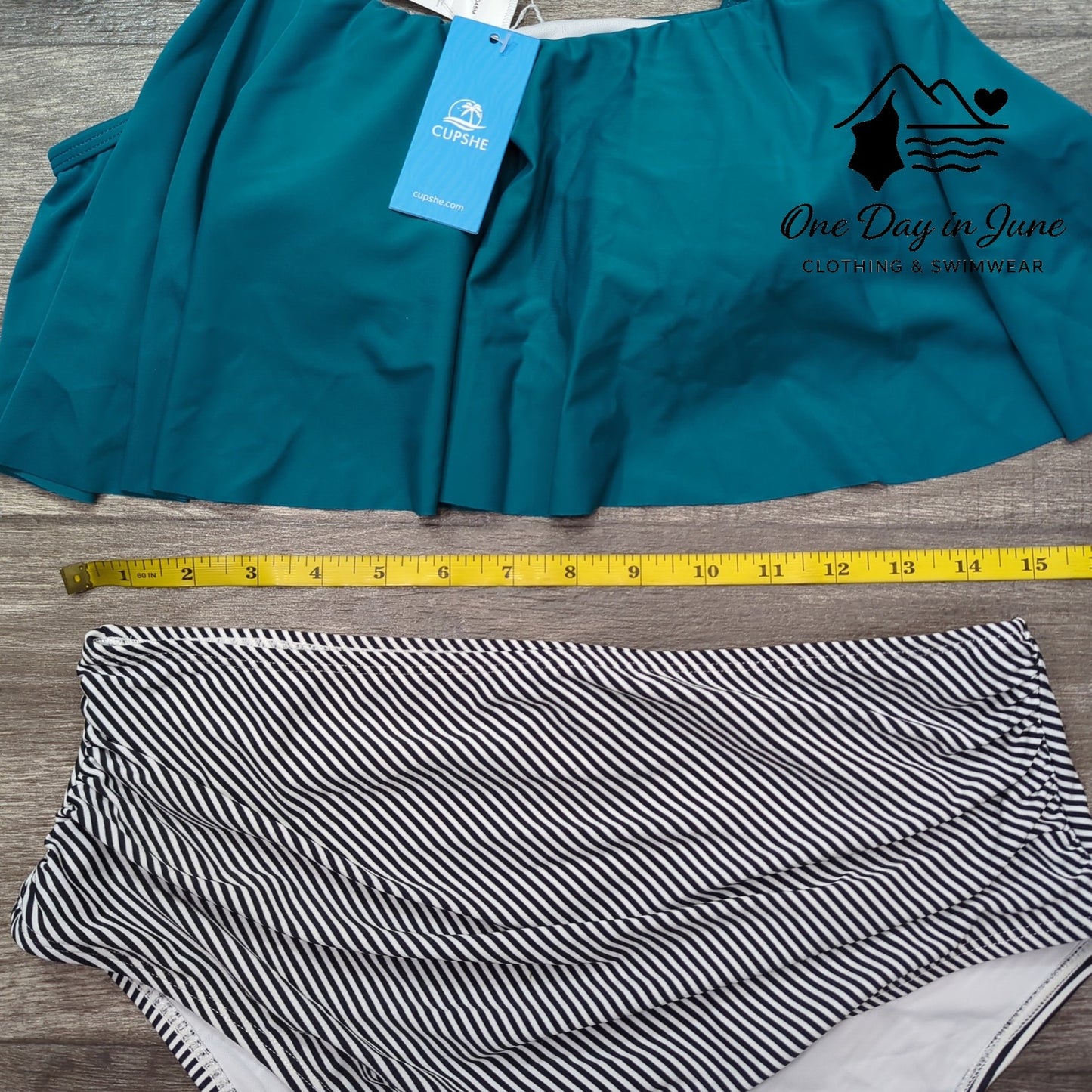 Cupshe High Waist Flounce Bikini Swimsuit Size L