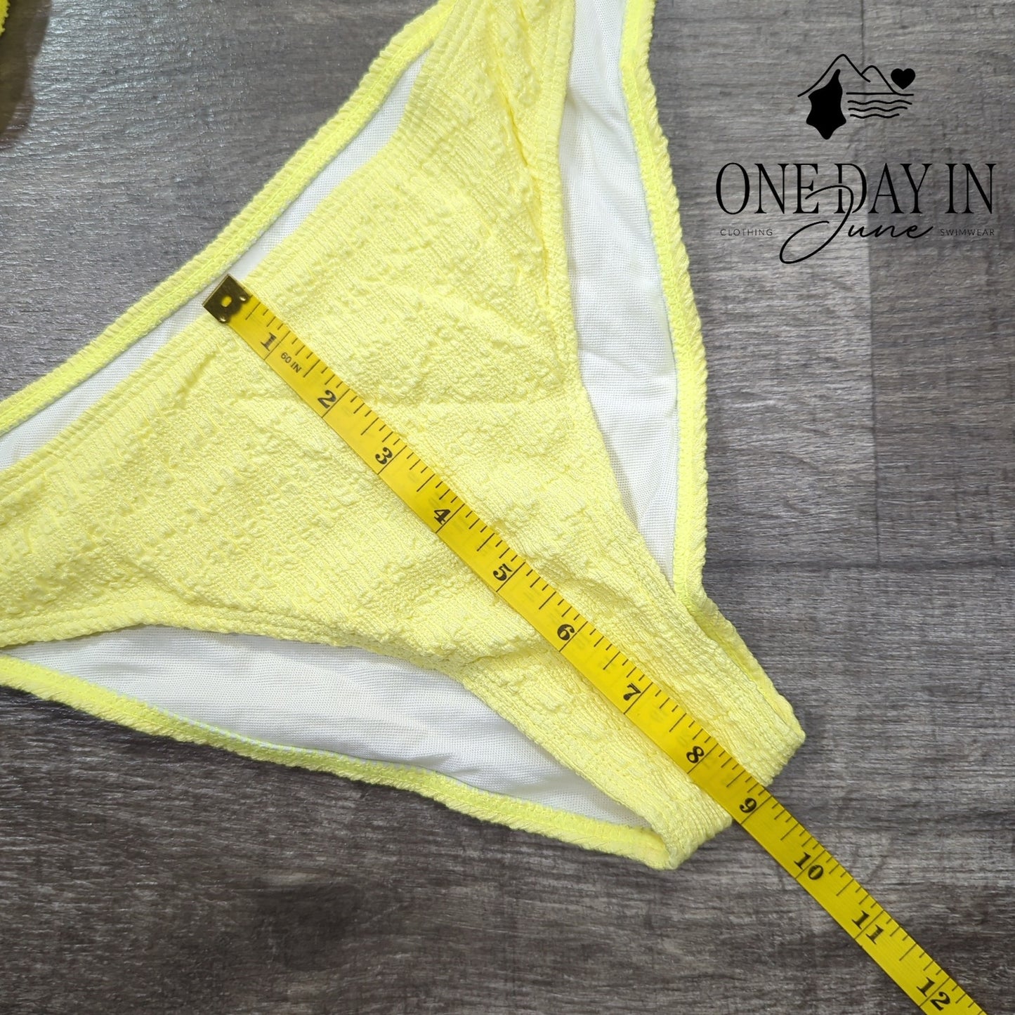 Aleumdr Textured Triangle 3 Piece Bikini Swimsuit Size M
