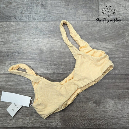 RVCA Run Wild Scoop Neck Bikini Top Size M