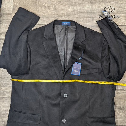 Croft & Barrow Classic Fit Sport Coat Black Mens 2 Button Blazer NWT Size 50R