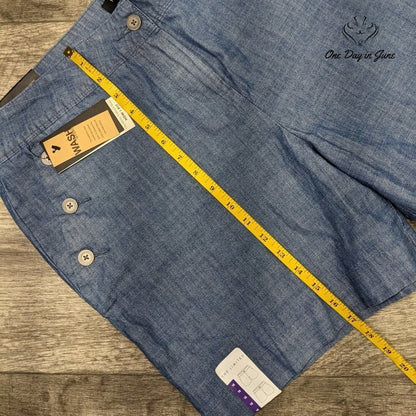The Limited Chambray Tailored Shorts Size 16