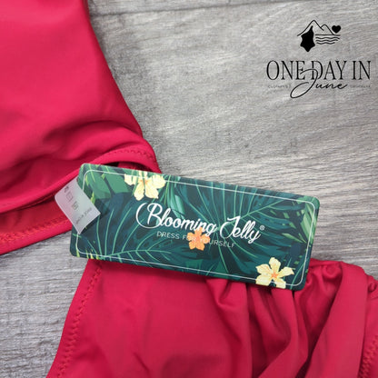 Blooming Jelly Cut Out One Piece Swimsuit Size M