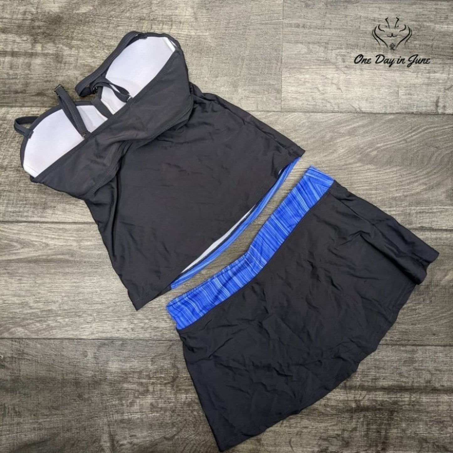 Rekita Halter Skort Tankini Swimsuit Size S