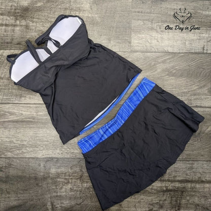 Rekita Halter Skort Tankini Swimsuit Size S