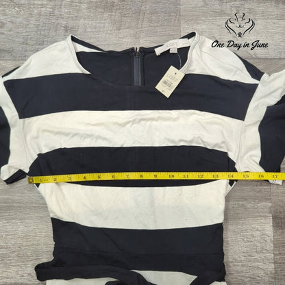 Loft Petite Short Sleeve Striped Mini Dress Size 8P