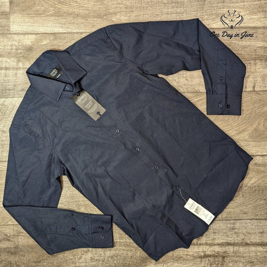 Jones New York Signature Slim Fit Button Down Shirt Size S