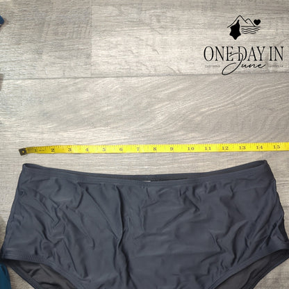 Yonique Blouson Tankini Swimsuit Size L