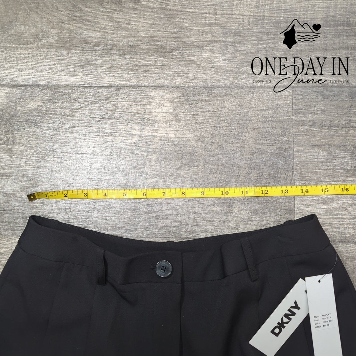 DKNY Petite Wide Leg Pleated Trouser Pants Jet Black NWT Size 10P