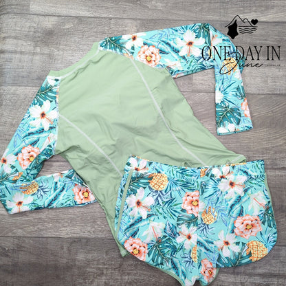 CharmLeaks Rashgaurd Boyshort Bikini Swimsuit Size XL