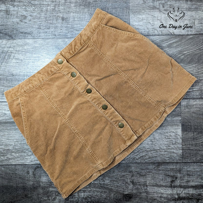 Altar'd State Snap Front Corduroy Skirt Size L
