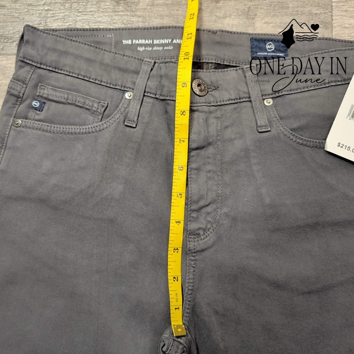AG Adriano Goldschmied Farrah High Rise Skinny Ankle Jeans Gray NWT Size 4 (27)
